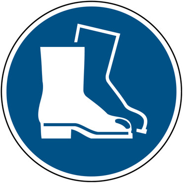 Pictogram B-7527 - round - “Safety shoes mandatory”